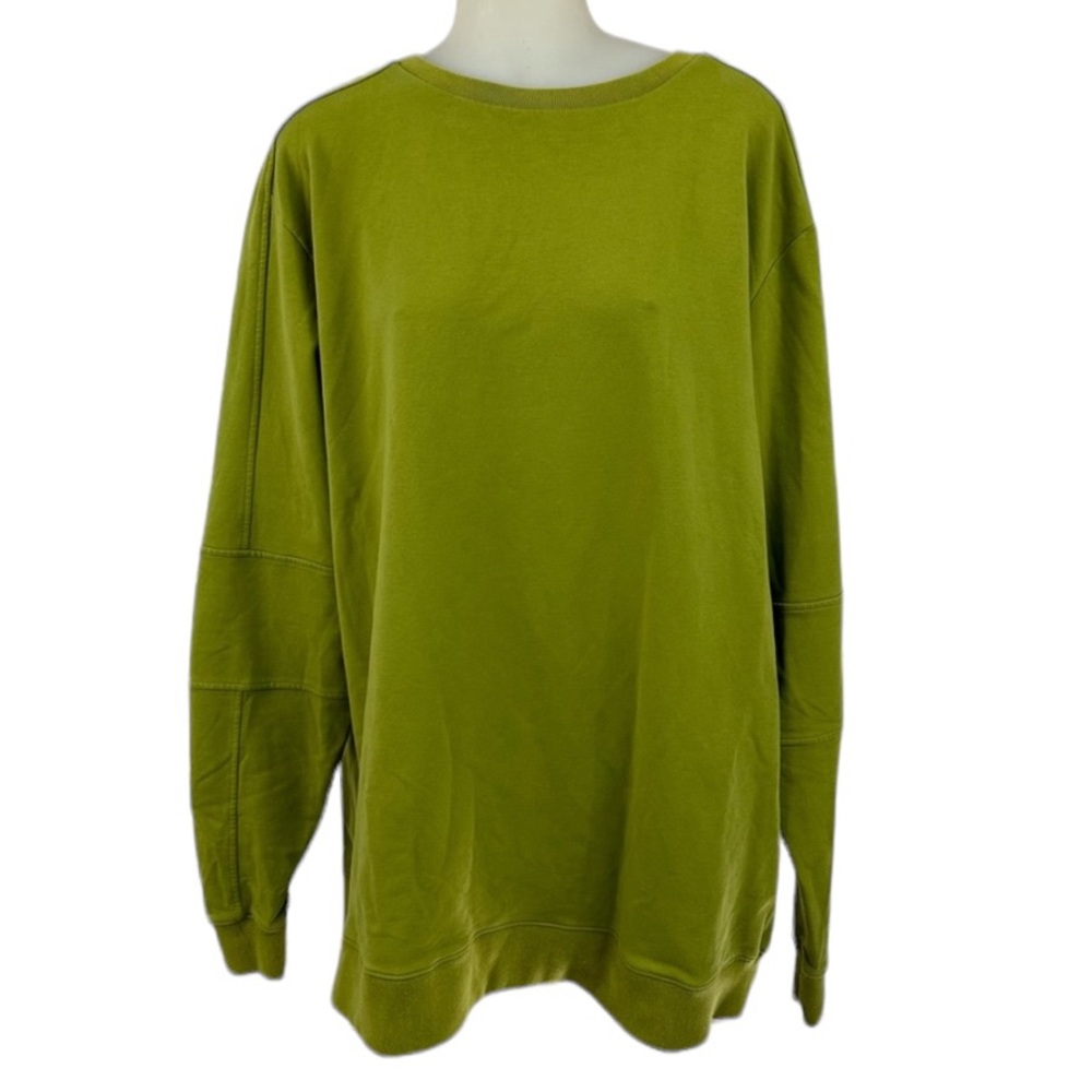 NOLAC Dreamers by Day Top Olive Oversized Ribbed Size XL